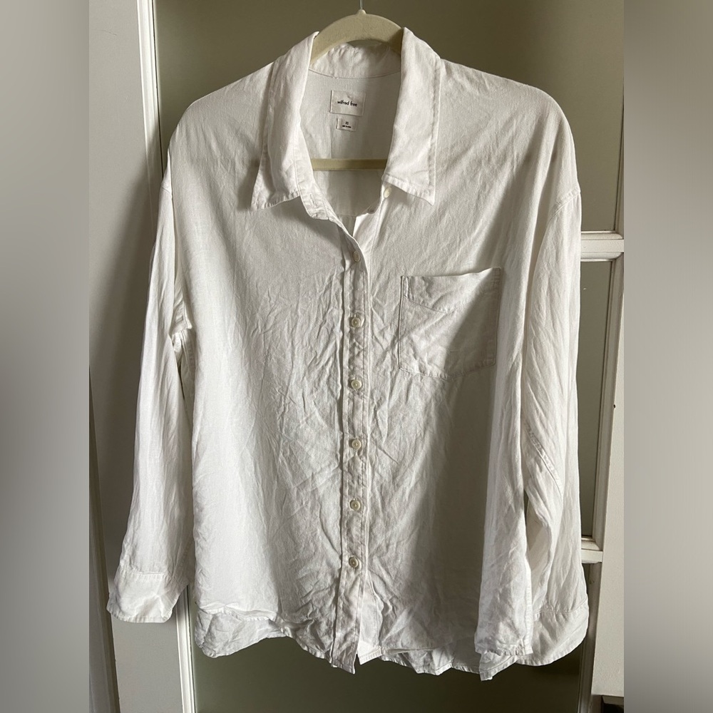 Wilfred White Button Down Shirt